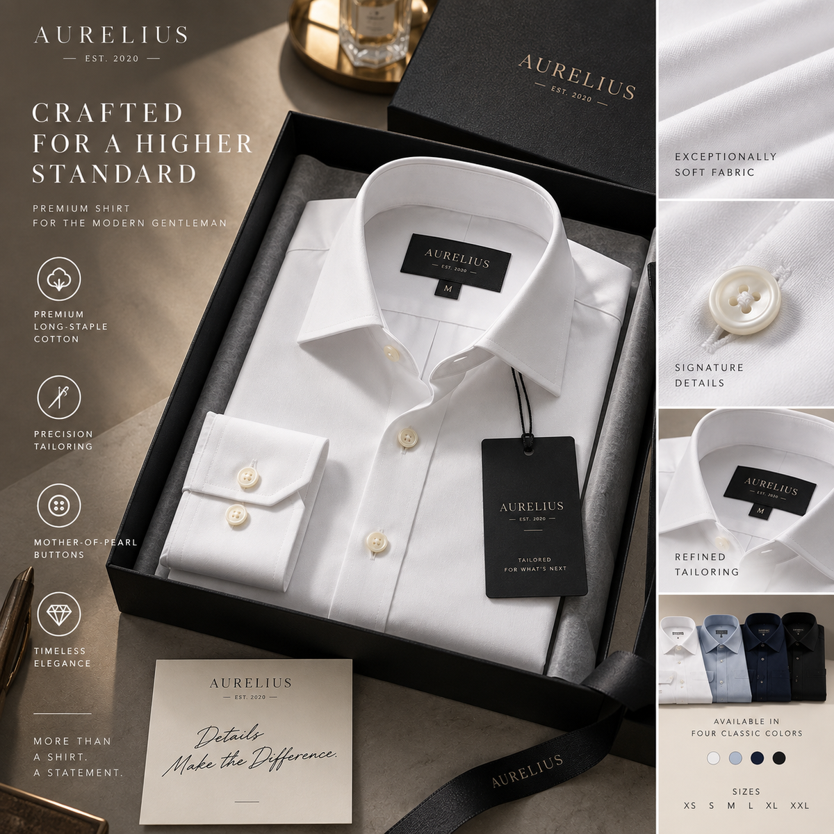The Aurelius Signature Shirt – Italian Cotton Luxury Edition
