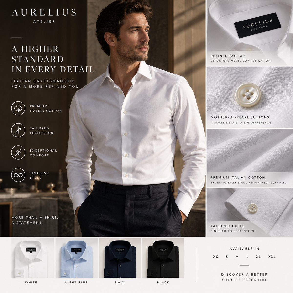 The Aurelius Signature Shirt – Italian Cotton Luxury Edition