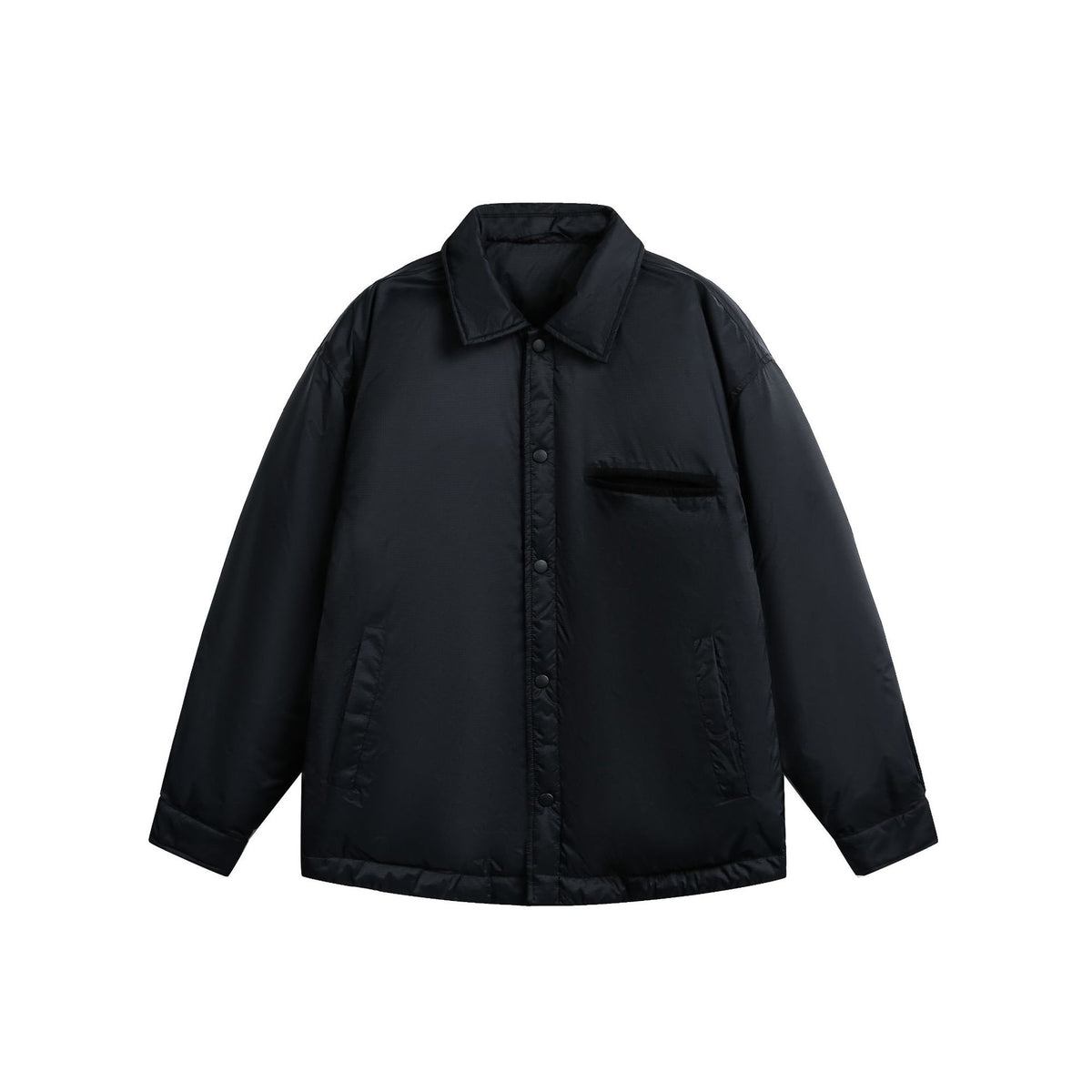 Lightweight Color-blocked Shirt-style White Duck Down Down Jacket Coat