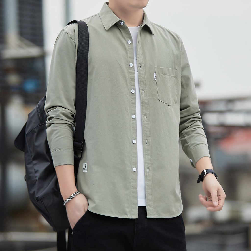 Men's Light Luxury Business Casual Long Sleeve Shirt