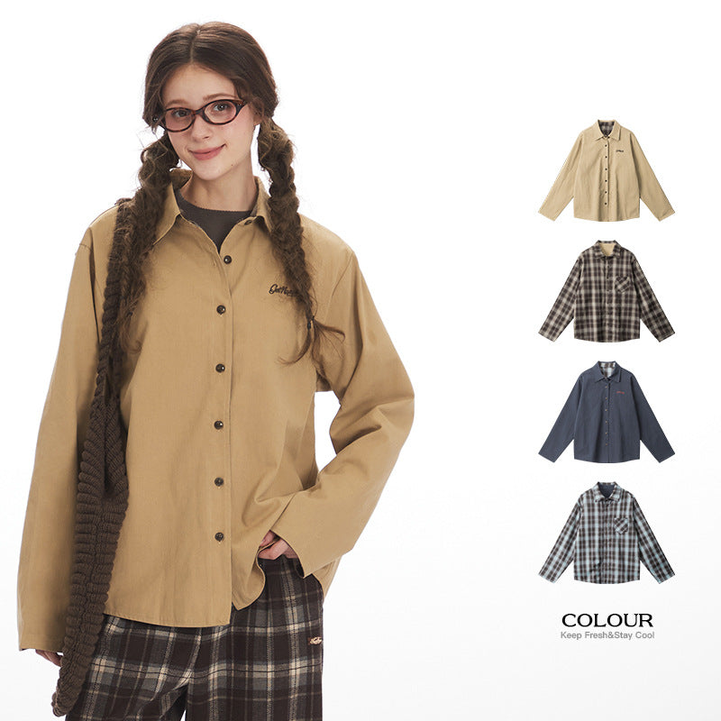 Long Sleeve Shirt for Men and Women Casual Loose Outerwear