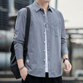 Men's Light Luxury Business Casual Long Sleeve Shirt